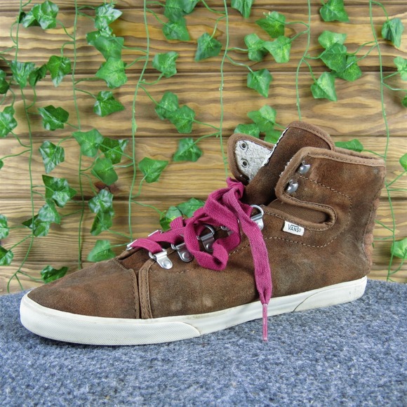 VANS Women's Hadley Hiker Sneaker Brown Leather Sz‎ 11 Medium Gently Used 2025 - Picture 1 of 7